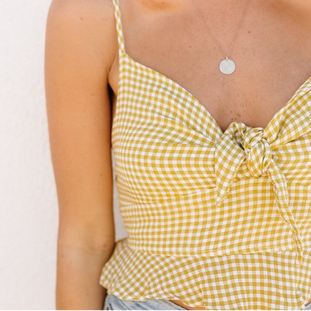 Yellow Gingham Top